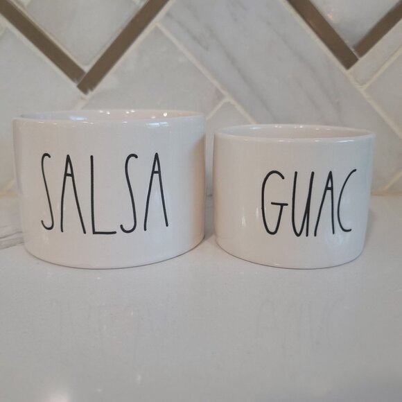 Rae Dunn Artisan Magenta Collection Gauc And Salsa Serving Bowl Set - Picture 4 of 5